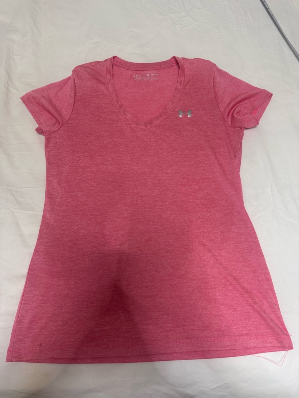 Under Armour Women’s Heathered Pink V-Neck Training Tee